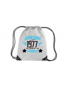 Premium Gymsac Awesome since 1977 the Year of the Legends, silver