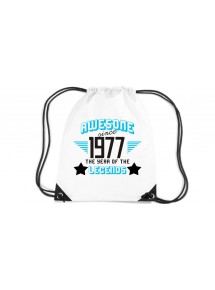 Premium Gymsac Awesome since 1977 the Year of the Legends, white