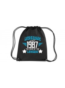 Premium Gymsac Awesome since 1987 the Year of the Legends, black