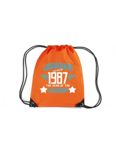 Premium Gymsac Awesome since 1987 the Year of the Legends, orange