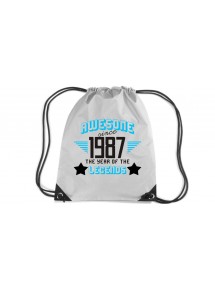 Premium Gymsac Awesome since 1987 the Year of the Legends, silver