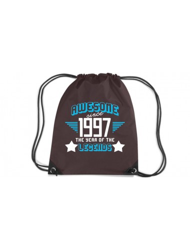 Premium Gymsac Awesome since 1997 the Year of the Legends, chocolate