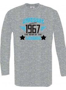 Longshirt Awesome since 1967 the Year of the Legends sportsgrey, Größe L