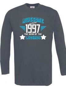 Longshirt Awesome since 1997 the Year of the Legends blau, Größe L