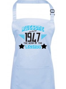Kochschürze Awesome since 1947 the Year of the Legends, Farbe lightblue