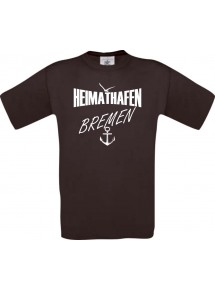 Männer-Shirt Heimathafen Bremen  kult, braun, Größe L
