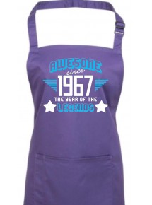 Kochschürze Awesome since 1967 the Year of the Legends, Farbe purple