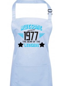 Kochschürze Awesome since 1977 the Year of the Legends, Farbe lightblue