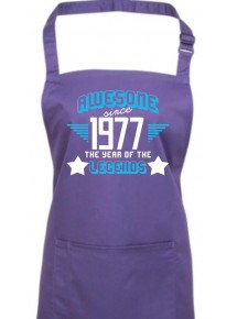 Kochschürze Awesome since 1977 the Year of the Legends, Farbe purple