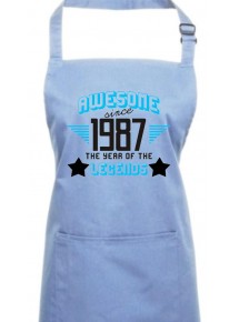 Kochschürze Awesome since 1987 the Year of the Legends, Farbe midblue