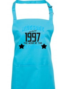 Kochschürze Awesome since 1997 the Year of the Legends, Farbe turquoise