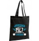 Shopping Bag Organic Zen, Shopper Awesome since 1947 the Year of the Legends, Farbe schwarz