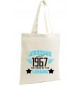 Shopping Bag Organic Zen, Shopper Awesome since 1967 the Year of the Legends, Farbe natur