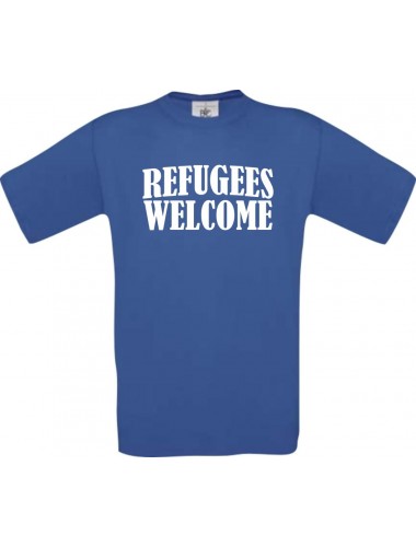 Männershirt Refugees Welcome, Flüchtlinge willkommen, Bleiberecht, Größe: S- XXXL
