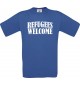 Männershirt Refugees Welcome, Flüchtlinge willkommen, Bleiberecht, Größe: S- XXXL