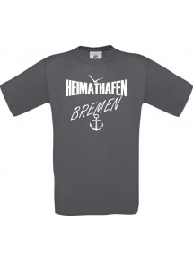 Männer-Shirt Heimathafen Bremen  kult, grau, Größe L