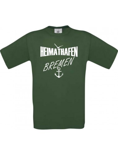Männer-Shirt Heimathafen Bremen  kult, grün, Größe L