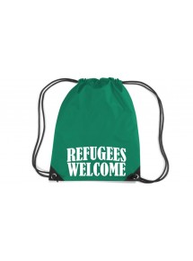 Premium Gymsac Refugees Welcome, Flüchtlinge willkommen, Bleiberecht
