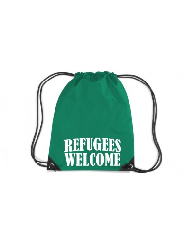 Premium Gymsac Refugees Welcome, Flüchtlinge willkommen, Bleiberecht
