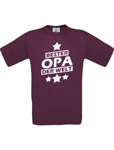 Männer-Shirt bester Opa der Welt, burgundy, Größe L