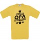 Männer-Shirt bester Opa der Welt, gelb, Größe L