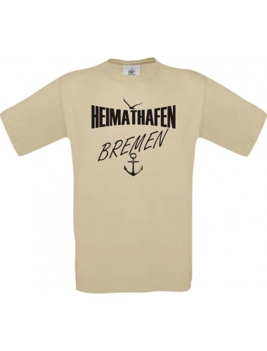 Männer-Shirt Heimathafen Bremen  kult, khaki, Größe L