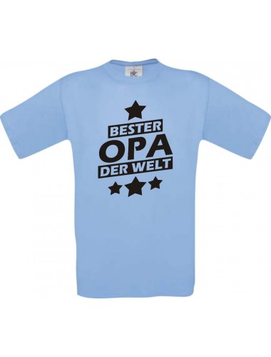 Männer-Shirt bester Opa der Welt, hellblau, Größe L