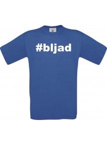 Kinder-Shirt hashtag  bljad Farbe royalblau, Größe 104