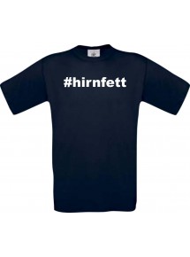 Kinder-Shirt hashtag  hirnfett Farbe blau, Größe 104