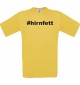 Kinder-Shirt hashtag  hirnfett Farbe gelb, Größe 104