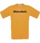 Kinder-Shirt hashtag  hirnfett Farbe orange, Größe 104