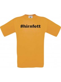 Kinder-Shirt hashtag  hirnfett Farbe orange, Größe 104