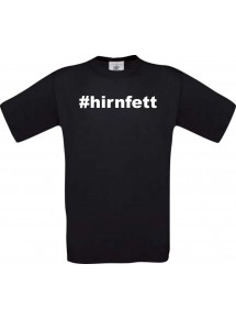 Kinder-Shirt hashtag  hirnfett Farbe schwarz, Größe 104