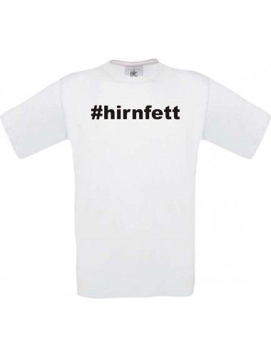 Kinder-Shirt hashtag  hirnfett Farbe weiss, Größe 104