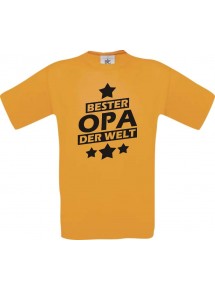 Männer-Shirt bester Opa der Welt, orange, Größe L