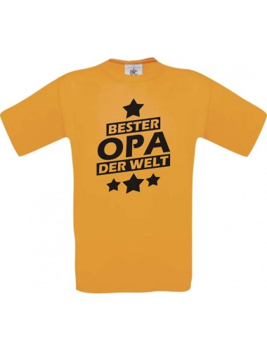 Männer-Shirt bester Opa der Welt, orange, Größe L