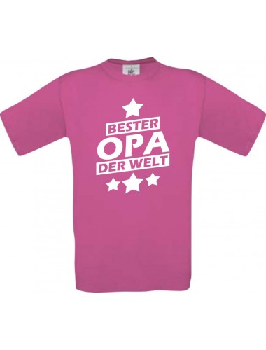 Männer-Shirt bester Opa der Welt, pink, Größe L