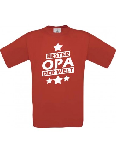Männer-Shirt bester Opa der Welt, rot, Größe L