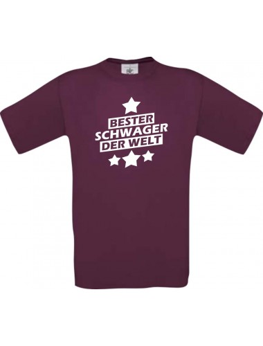 Männer-Shirt bester Schwager der Welt, burgundy, Größe L
