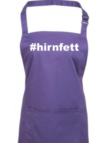 Kochschürze, hashtag  hirnfett , Farbe purple
