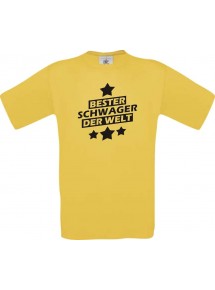 Männer-Shirt bester Schwager der Welt, gelb, Größe L