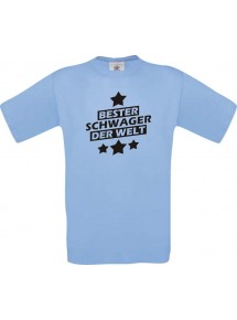 Männer-Shirt bester Schwager der Welt, hellblau, Größe L