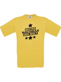 Männer-Shirt bester Nachbar der Welt, gelb, Größe L