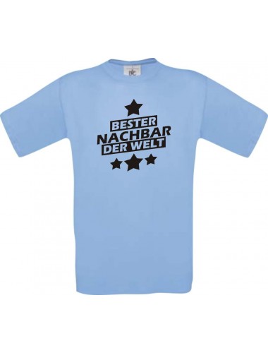 Männer-Shirt bester Nachbar der Welt, hellblau, Größe L