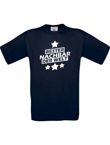 Männer-Shirt bester Nachbar der Welt, navy, Größe L