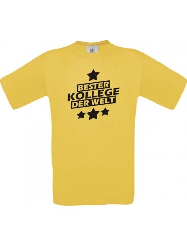 Männer-Shirt bester Kollege der Welt, gelb, Größe L