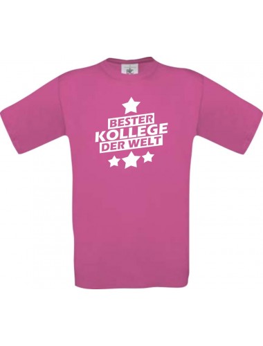 Männer-Shirt bester Kollege der Welt, pink, Größe L