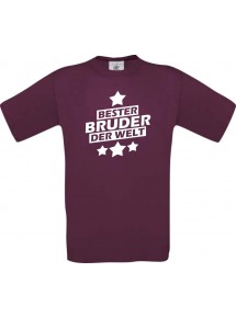 Männer-Shirt bester Bruder der Welt, burgundy, Größe L