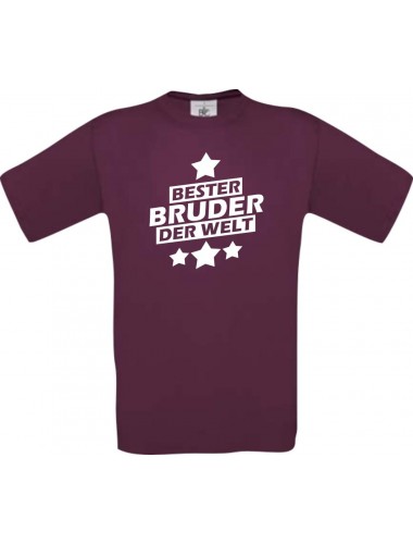 Männer-Shirt bester Bruder der Welt, burgundy, Größe L