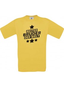 Männer-Shirt bester Bruder der Welt, gelb, Größe L